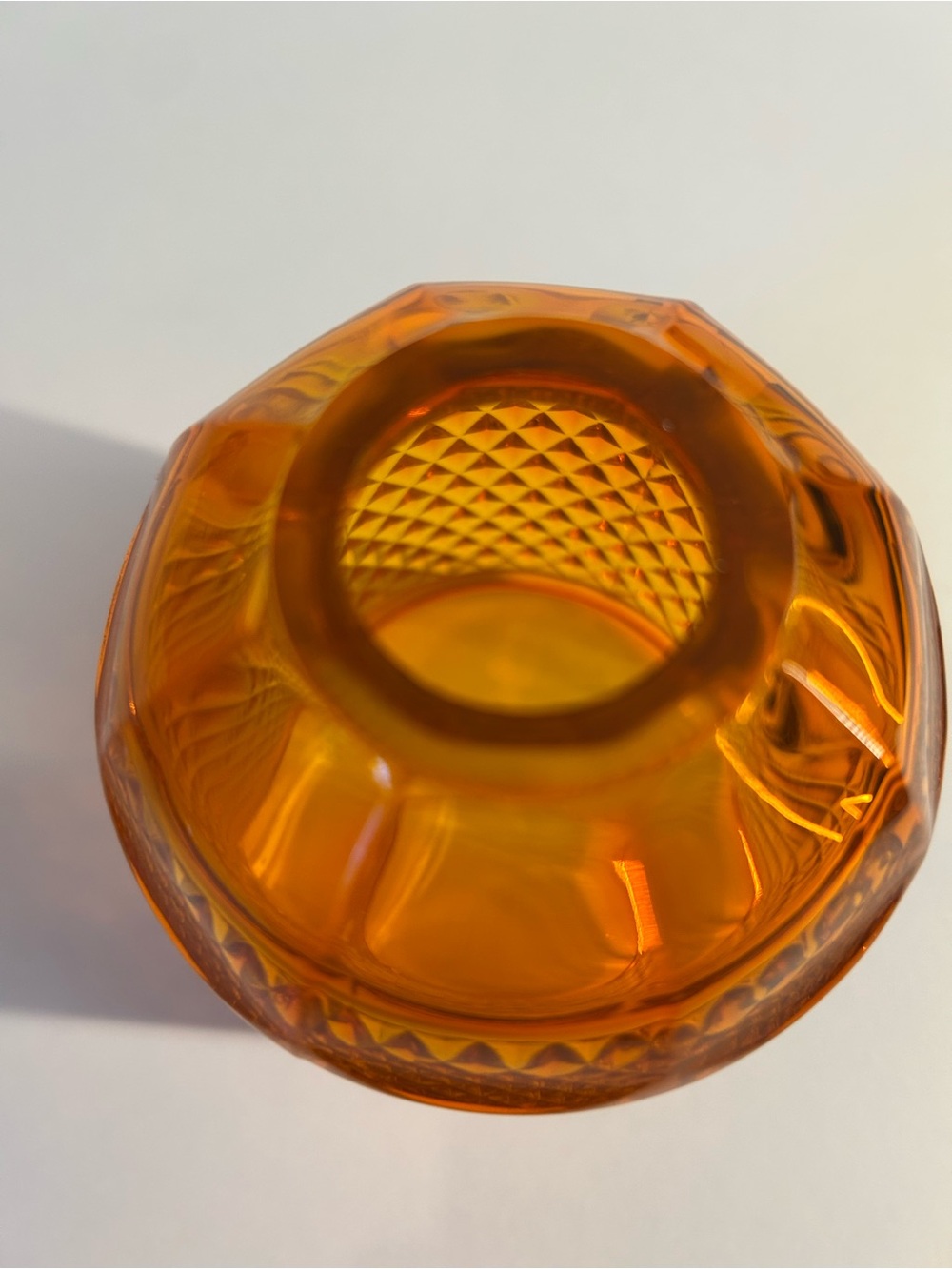 Viking Diamond Point “Glimmer” Orange/Persimmon Fairy Lamp - Picture 9 of 10